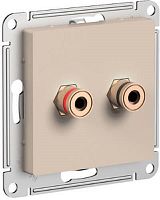 Розетка аудио без рамки Systeme Electric AtlasDesign 2-м. песочный картинка